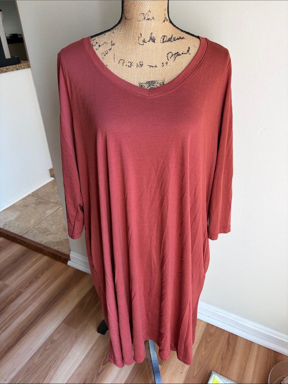 Wool& Willow Swing Dress Merino Wool Dusty Rose